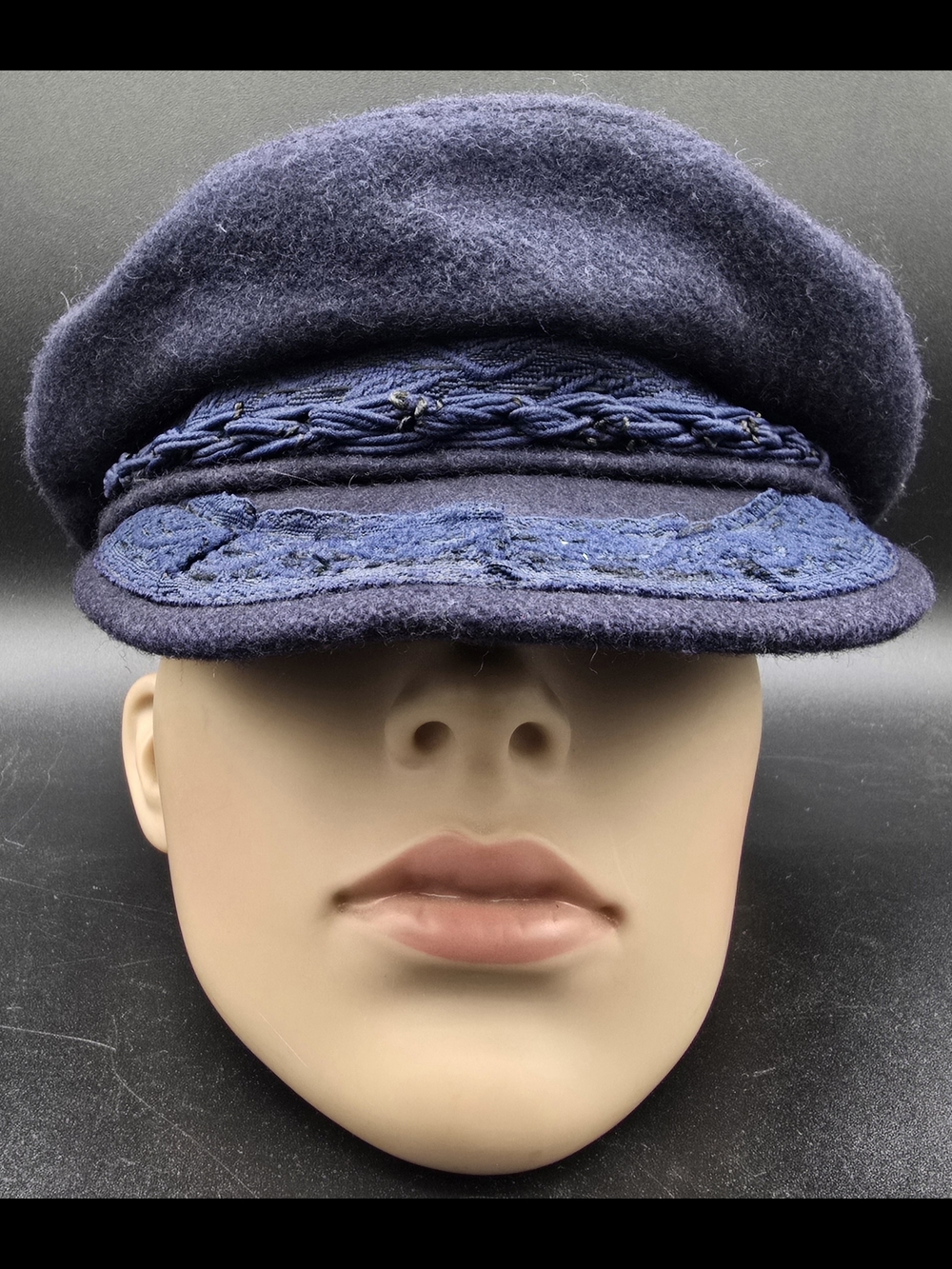 Navy Wool Maritime Captain's Cap